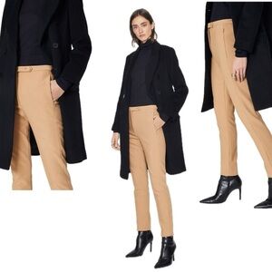 Club Monaco camel brown Tab Front slim fit Skinny Pants Sz 10